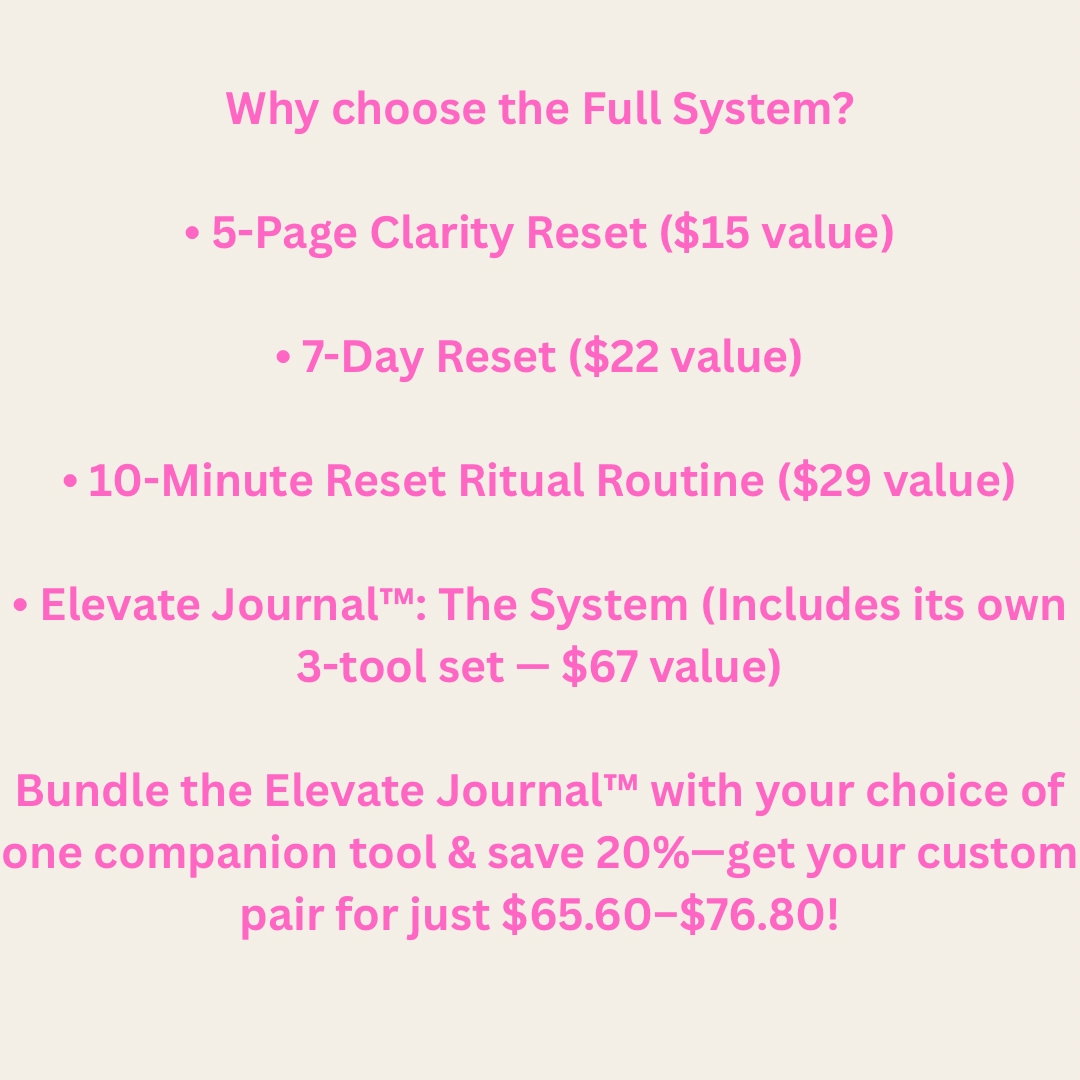 The 7-Day Reset Journal™ – Rebuild Focus, Confidence & Direction in One Week (+ Bonus Tracker)