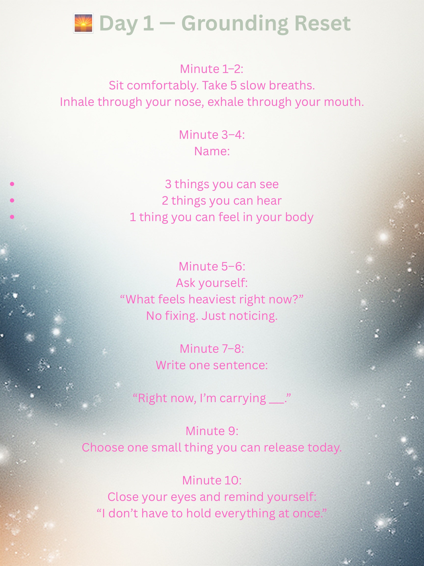 The 10-Minute Reset Routine™ – A Structured Daily Ritual for Calm, Clarity & Momentum