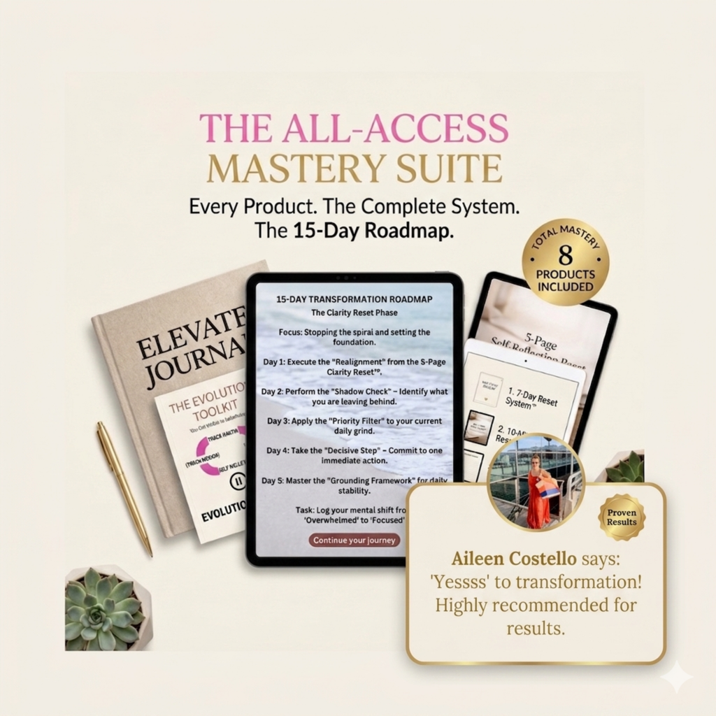 The All-Access Mastery Suite™ Every tool, every ritual, and the 15-Day Roadmap—all in one definitive suite.