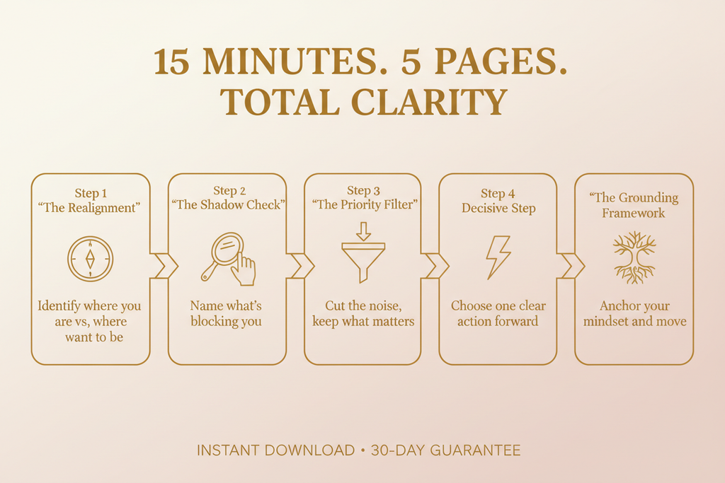 The 5-Page Clarity Reset™ – A Structured Self-Reflection System for Fast Mental Realignment