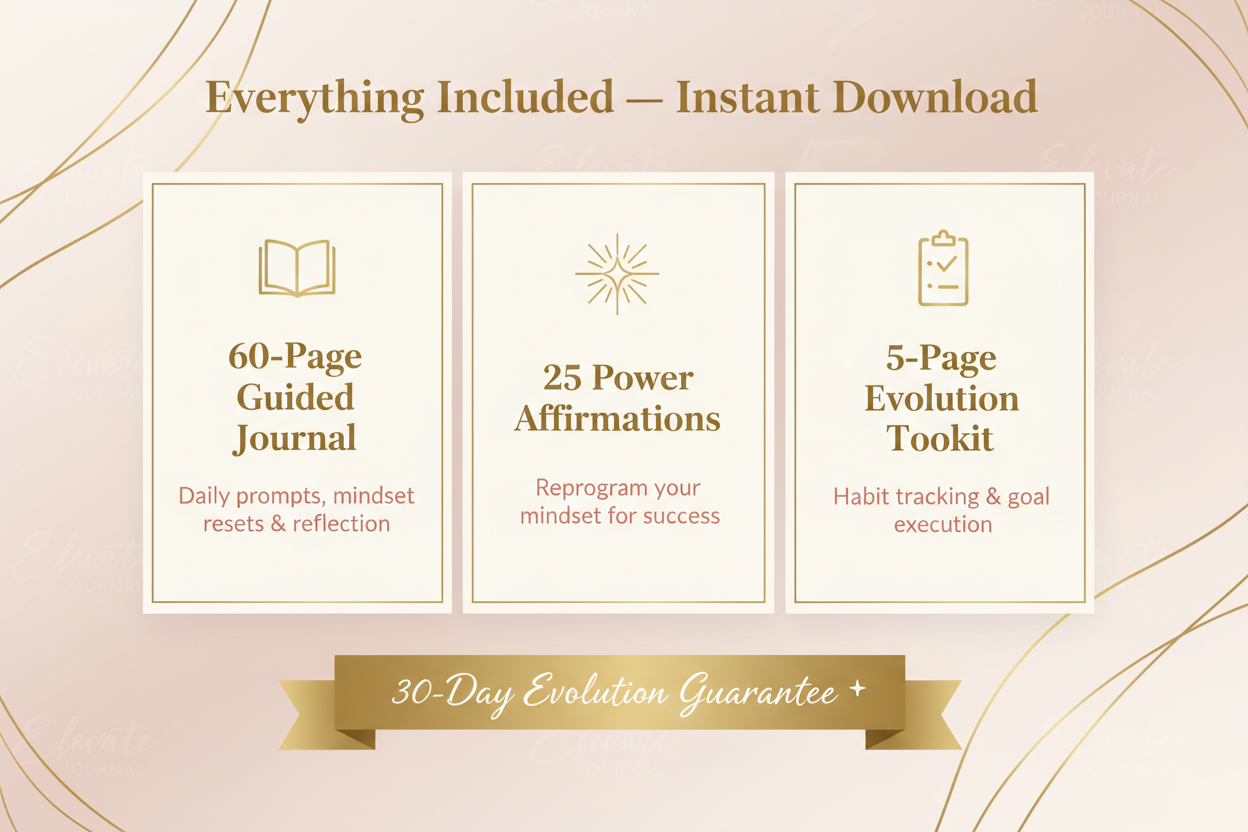 Elevate Journal™: The High-Standard System to Erase Mental Overload and Master Your Daily Execution.